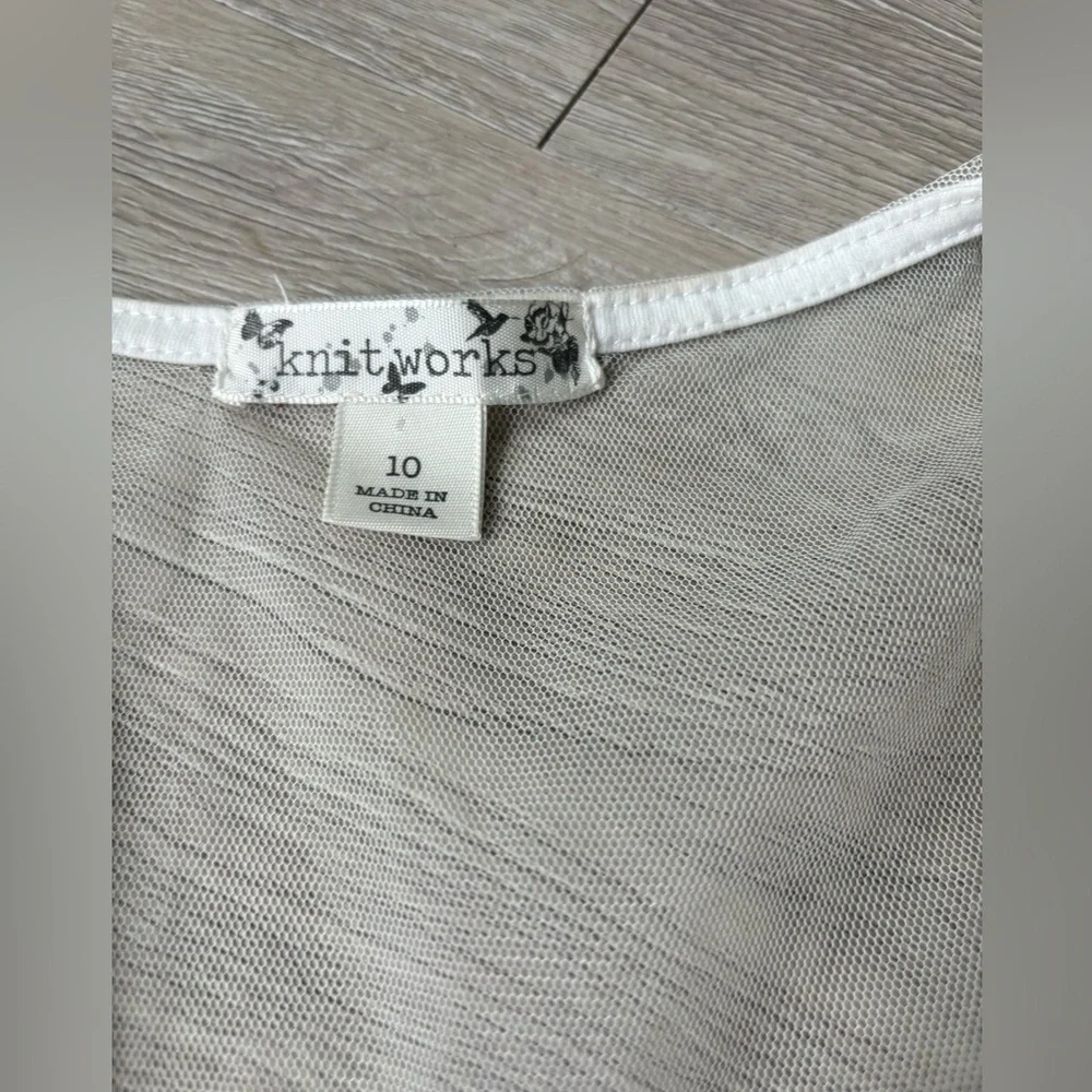 Knitworks Sheer ivory Vest Youth 10